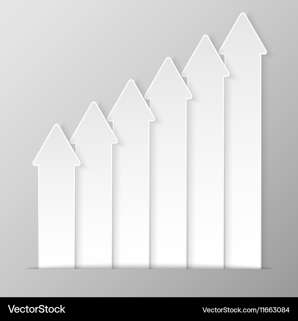 Paper banner mockup arrow pointer Vector Image