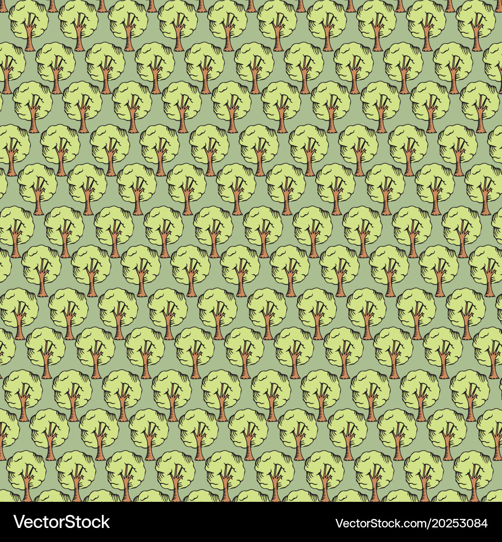 Patterns design background trees Vector Image