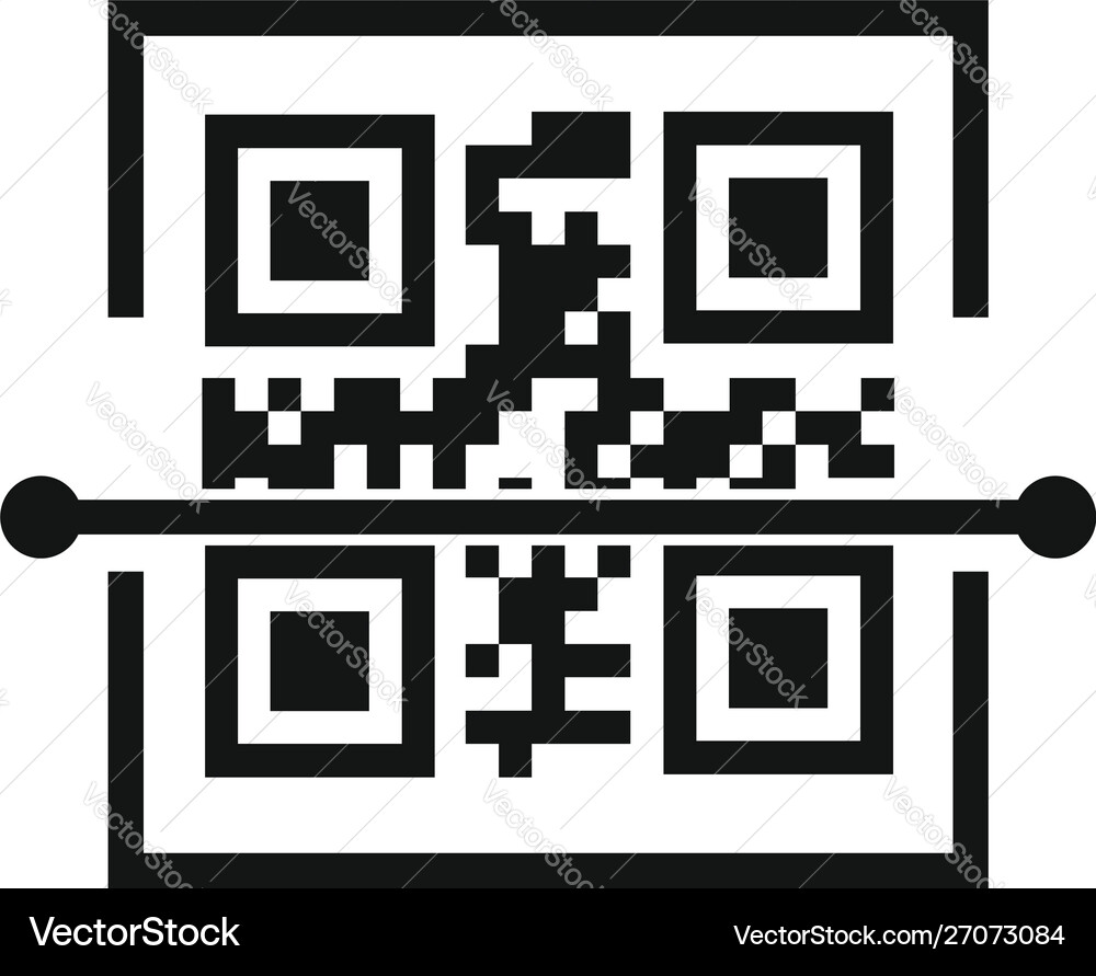 Scan qr code icon simple style vector image