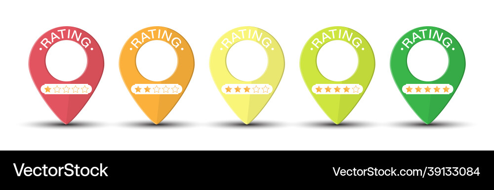 Set von farbigen Punkten für eine Karte mit Rating Set von farbigen Punkten für eine Karte mit Rating vektorbild