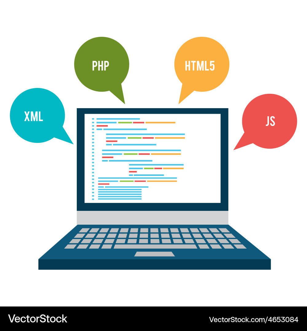 Software design vector image
