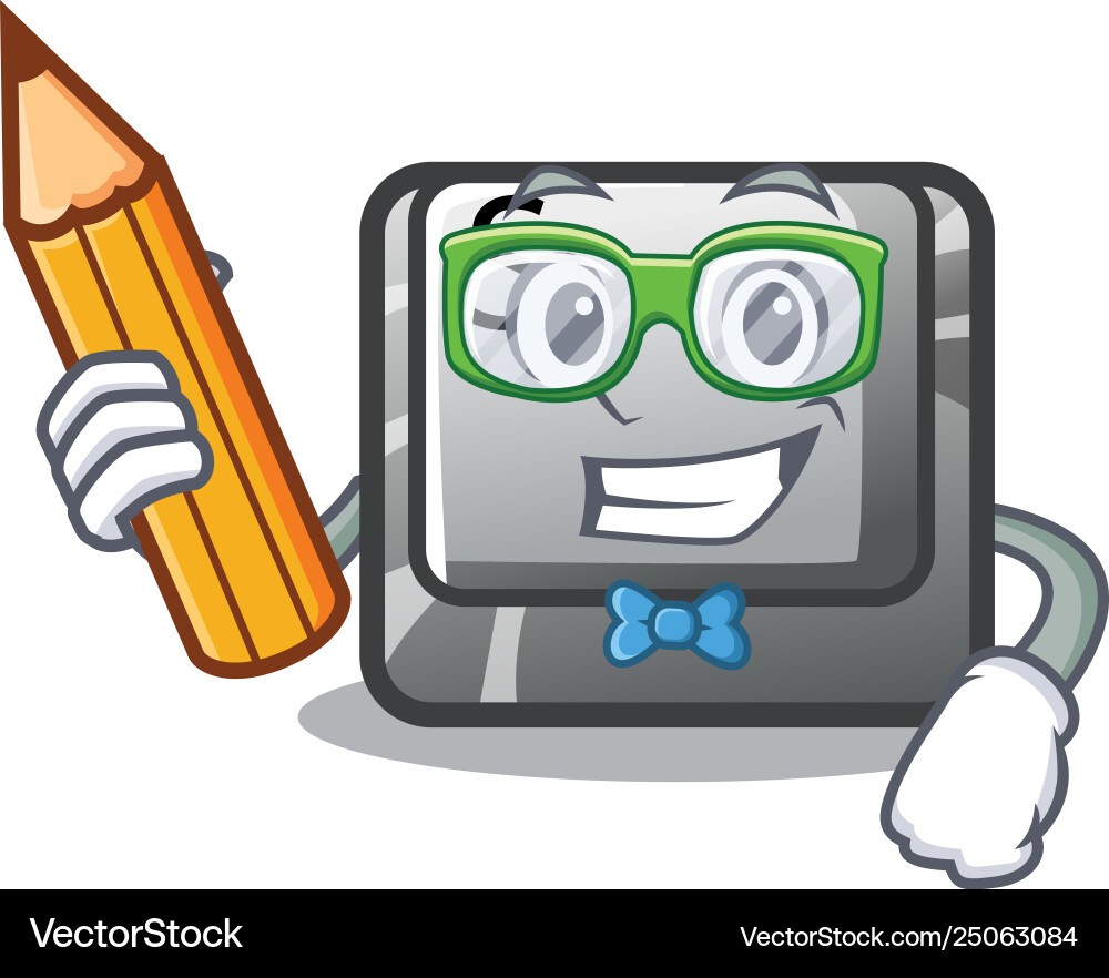 Student button s installed on game character vector image