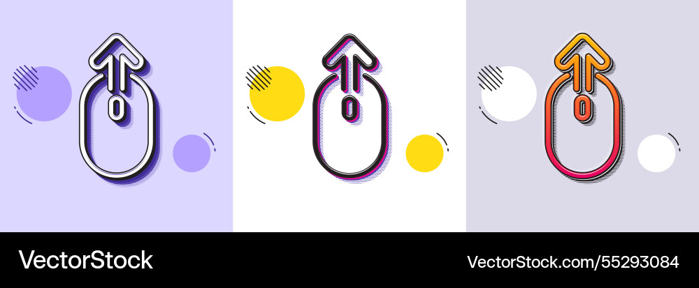 Swipe up mouse line icon scrolling arrow sign Swipe up mouse line icon scrolling arrow sign vector image
