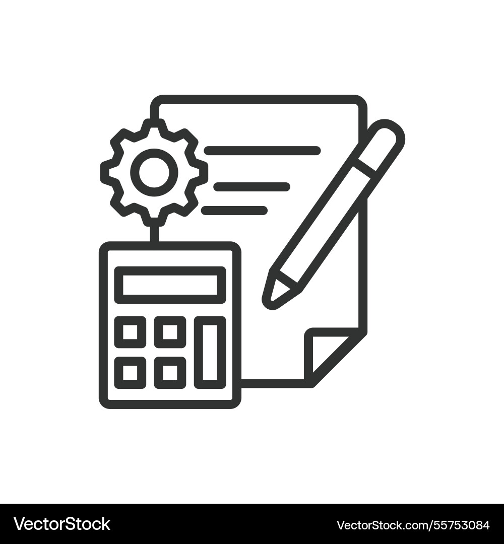 Technical documentation icon in line design user Technical documentation icon in line design user vector image