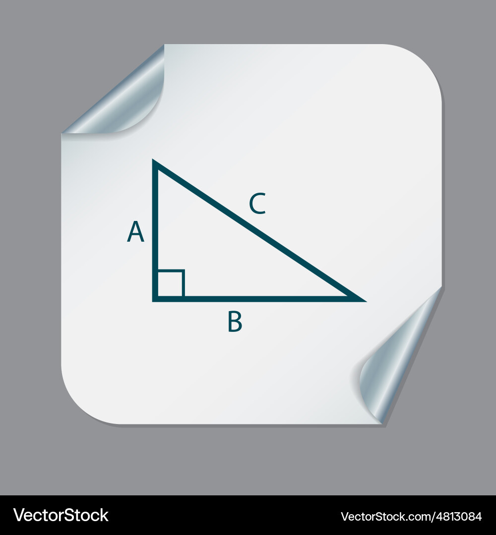 Triangle math symbol icon geometry learning vector image