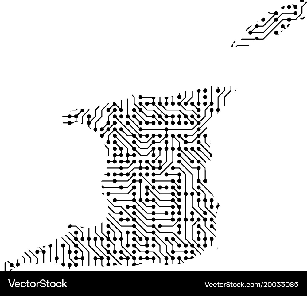 Abstract schematic map of trinidad and tobago Vector Image