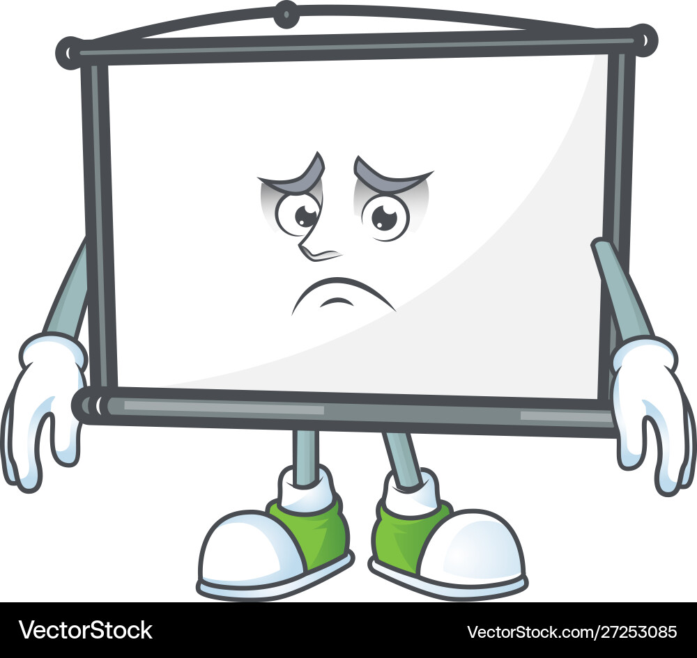 Afraid empty project screen for presentation vector image