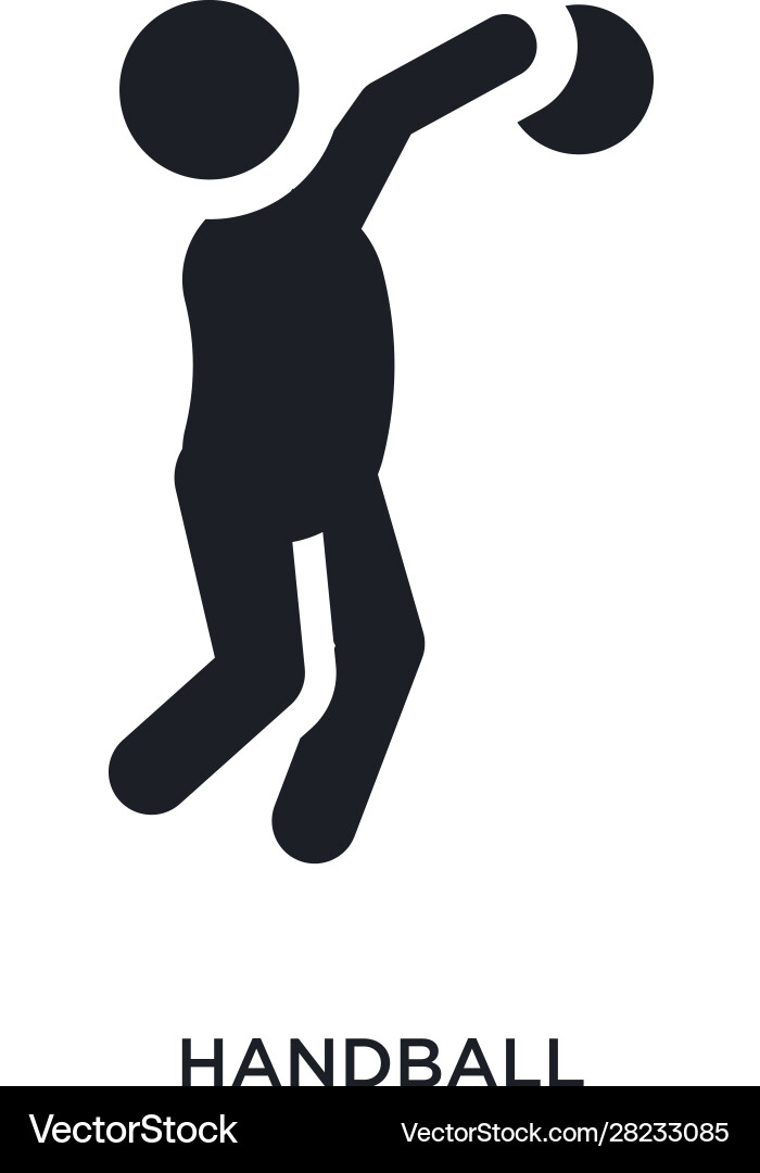 Black handball isolated icon simple element from Black handball isolated icon simple element from vector image