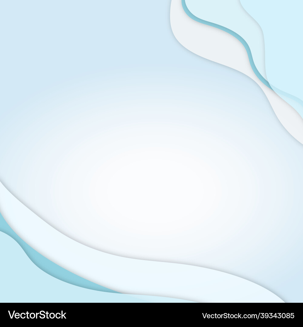 Blue curve frame template vector image