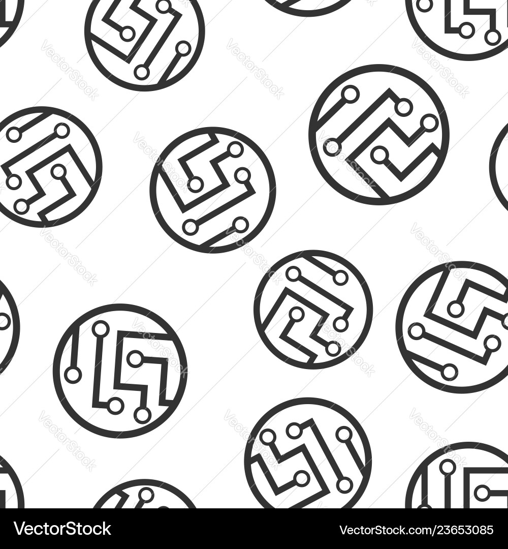 Circuit board icon seamless pattern background Circuit board icon seamless pattern background vector image