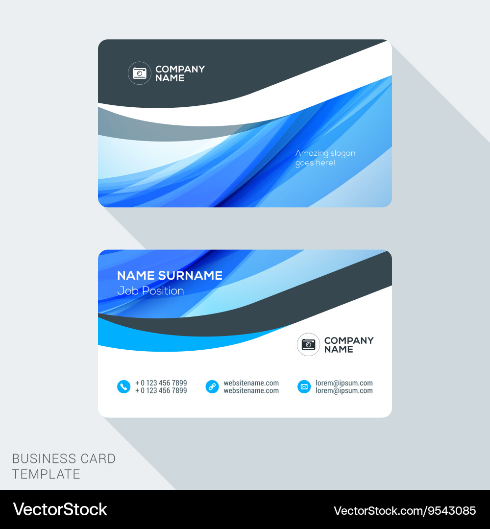 Creative business card template with abstract Vector Image