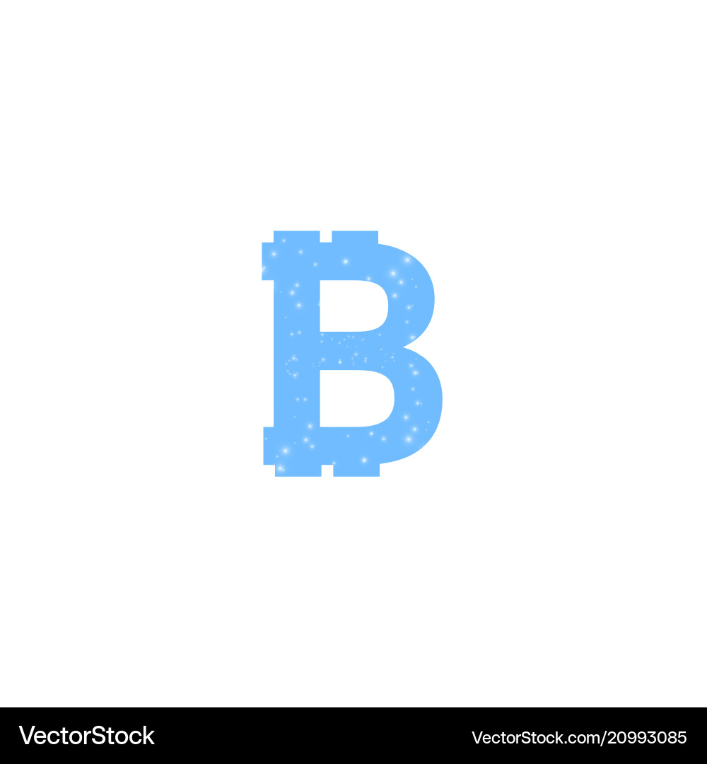 Digital bitcoins symbol with light effect Digital bitcoins symbol with light effect vector image