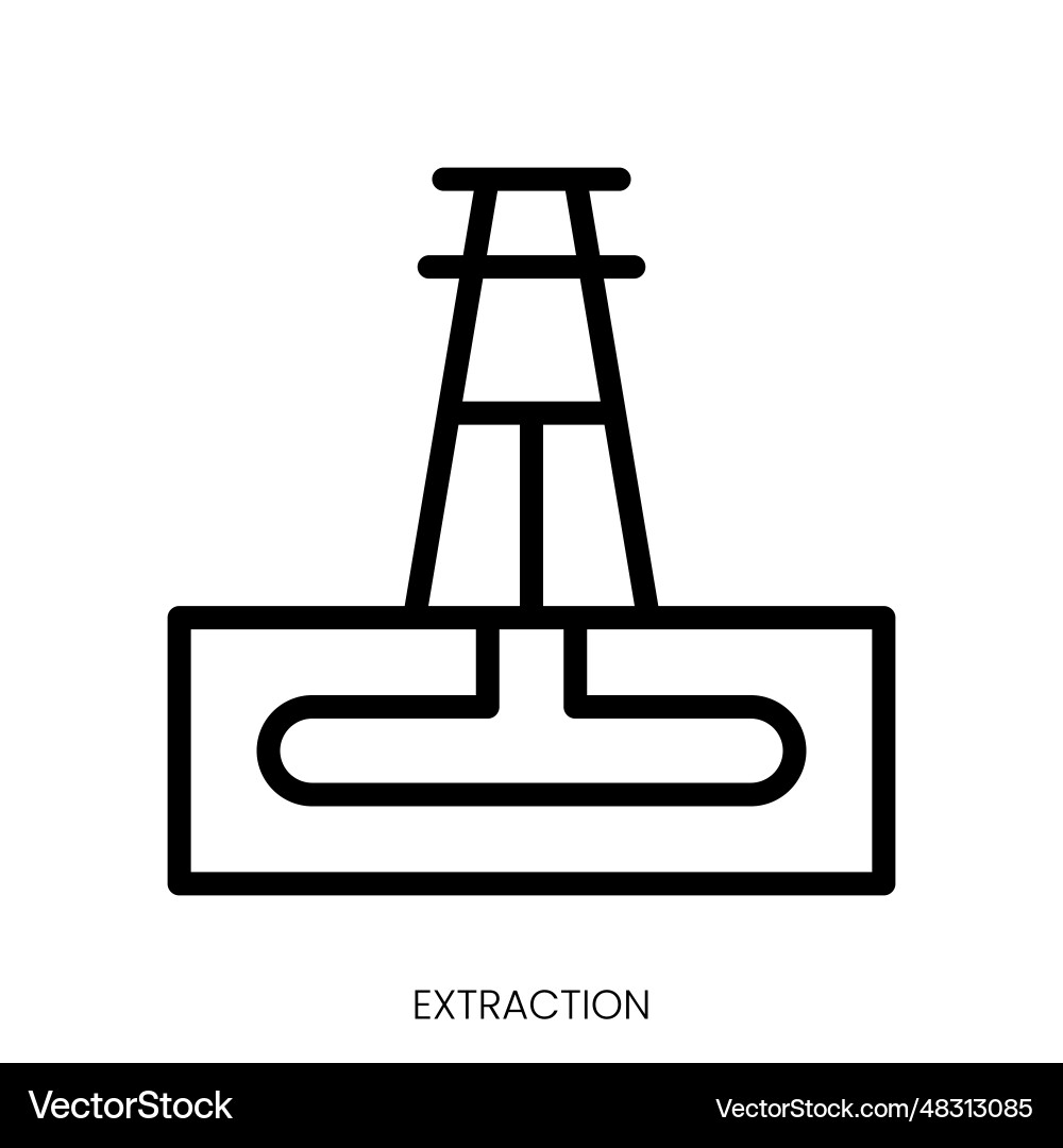 Extraction icon line art style design isolated Extraction icon line art style design isolated vector image