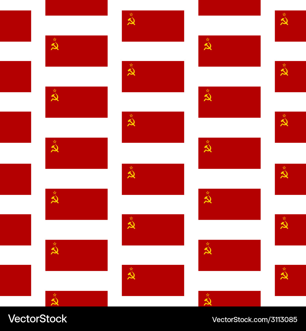 Flag of the soviet union seamless pattern Vector Image
