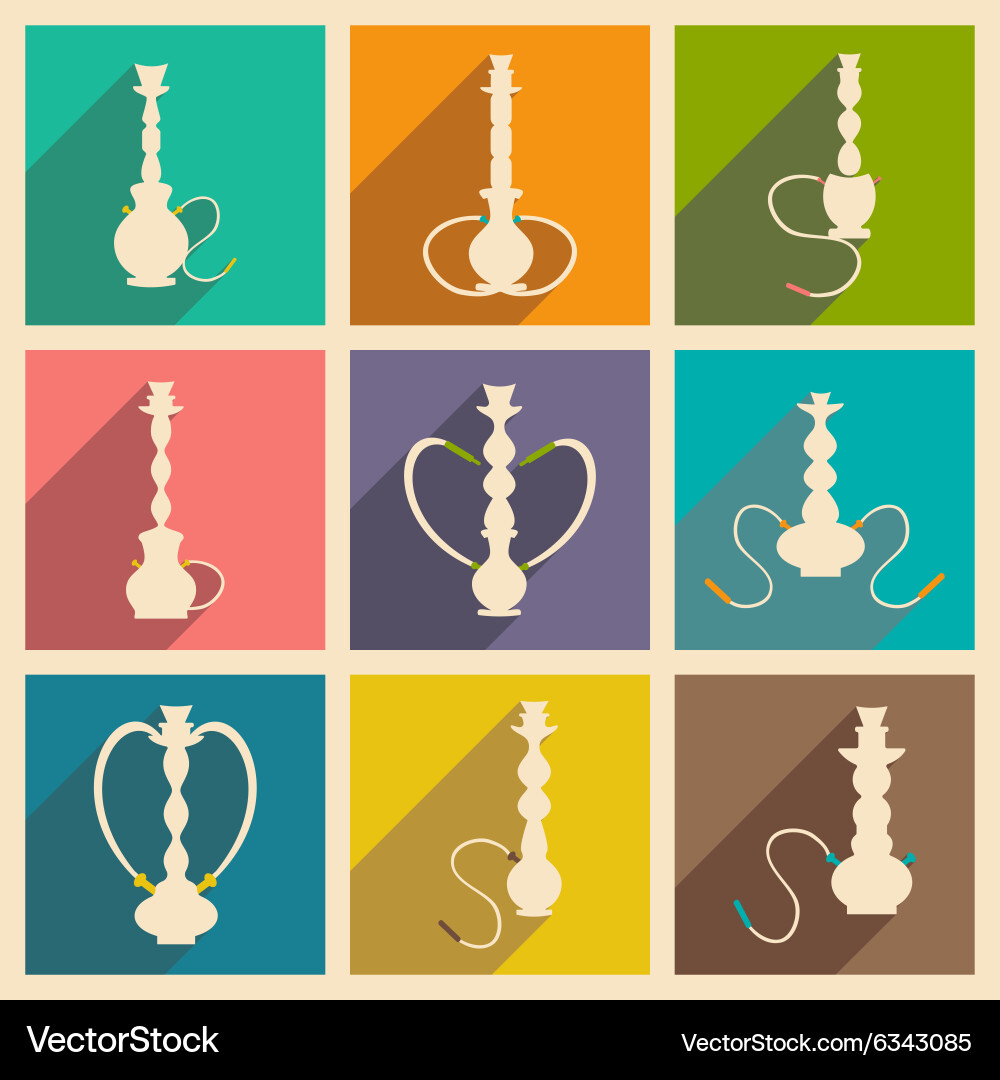 Flat with shadow concept and mobile application vector image