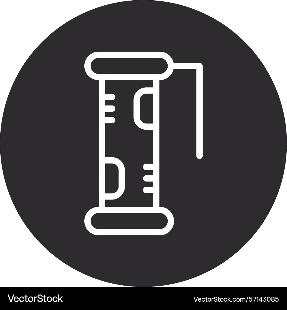 Jade scroll inverted circle black Vector Image