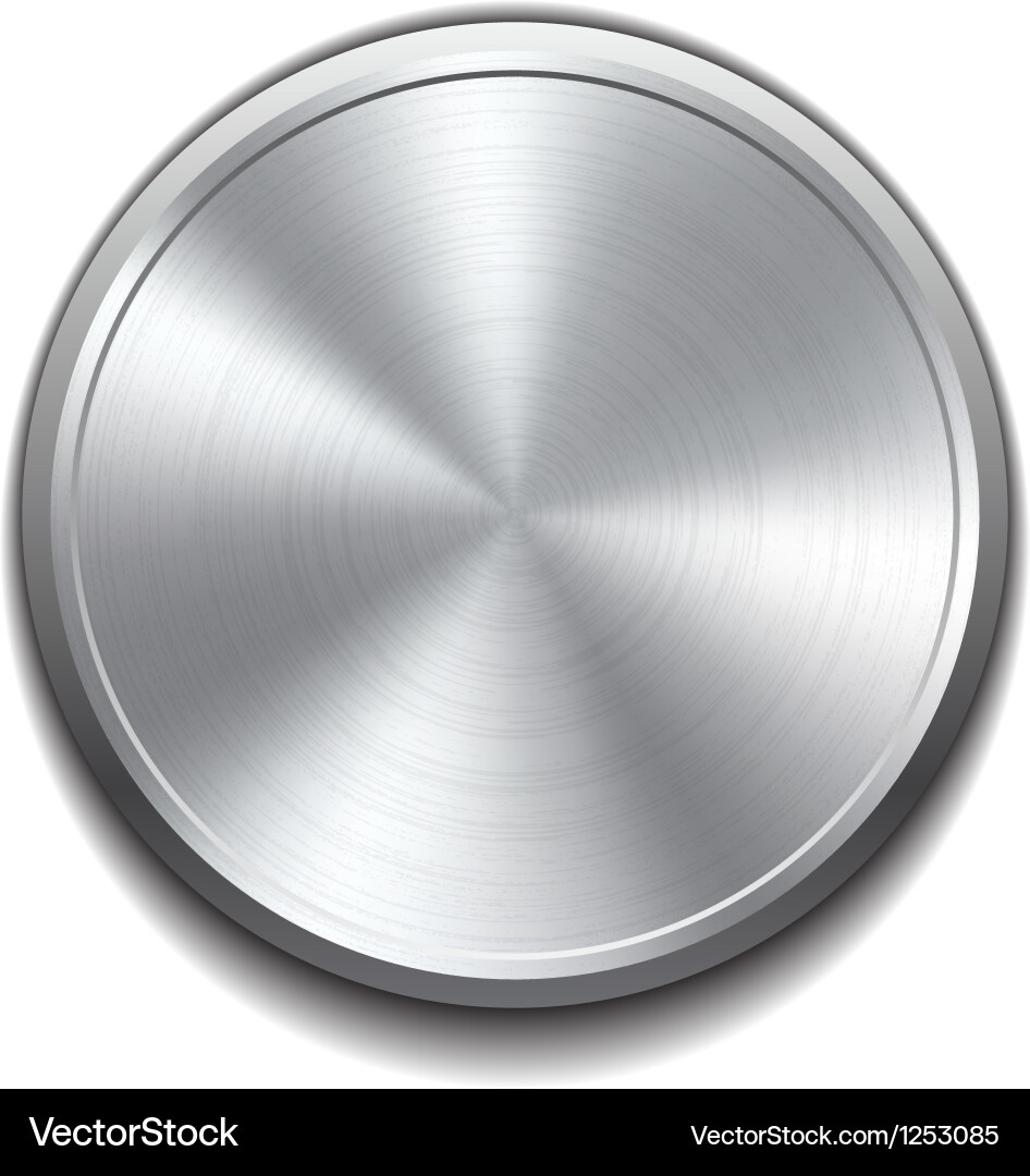 Metallic Circular Button Vector Image