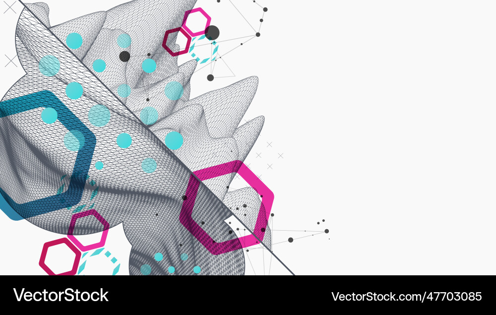 Modern science technology abstract background vector image