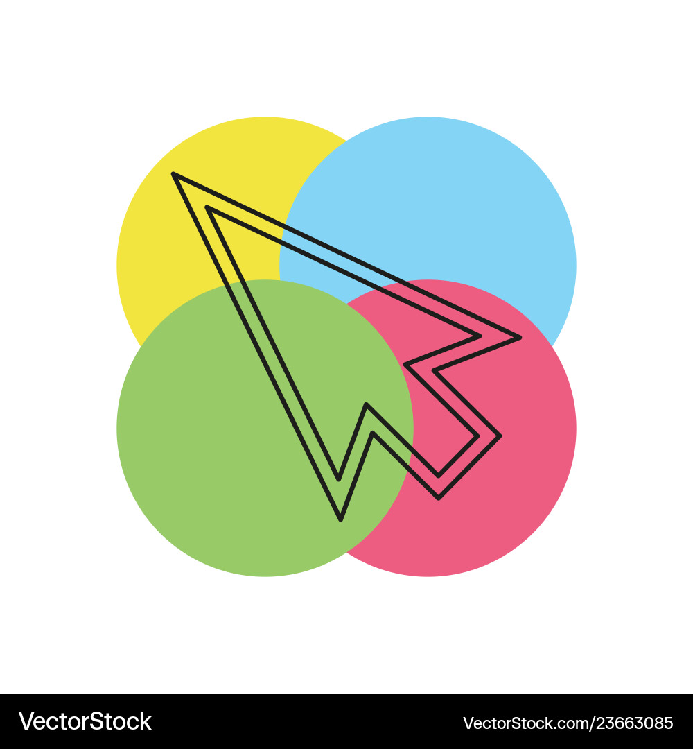 Mouse cursor symbol - arrow click Vector Image