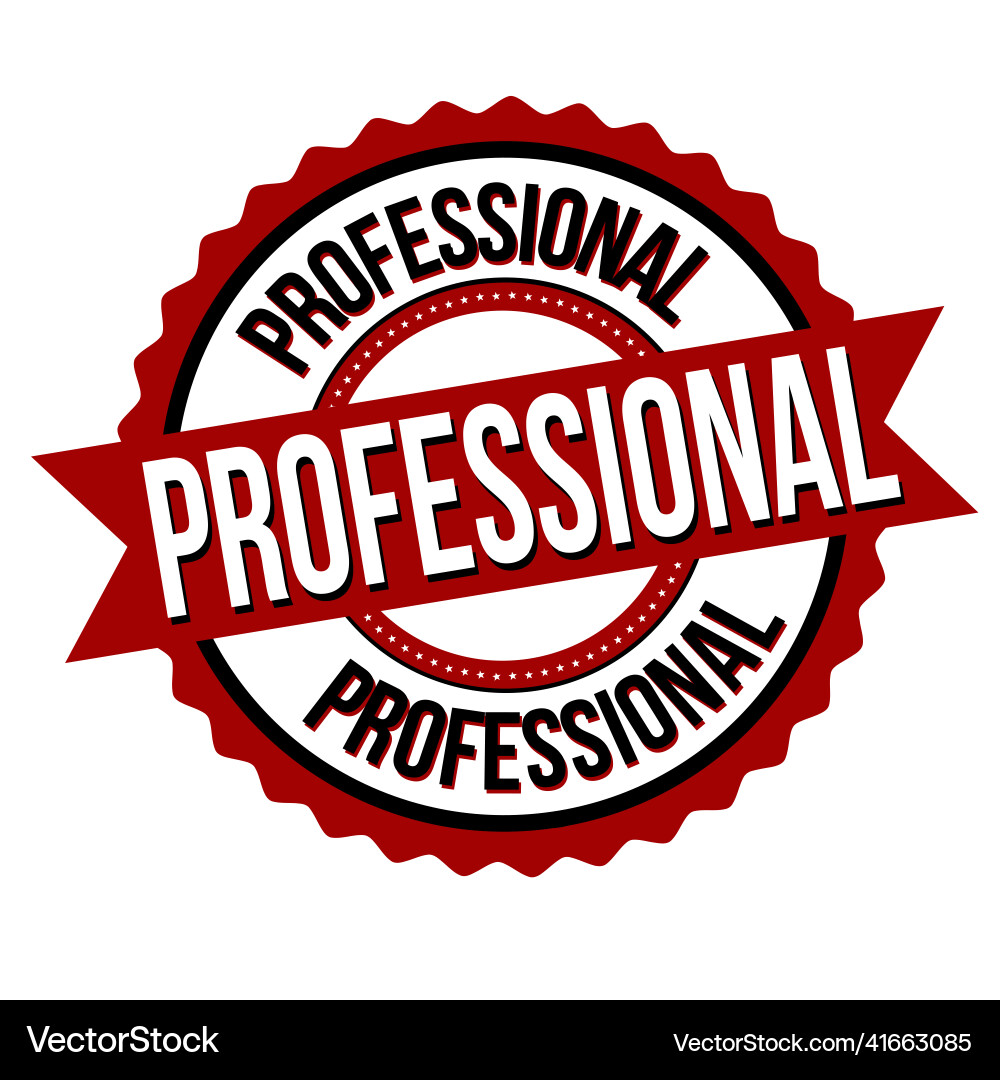 Professional label or stamp Royalty Free Vector Image