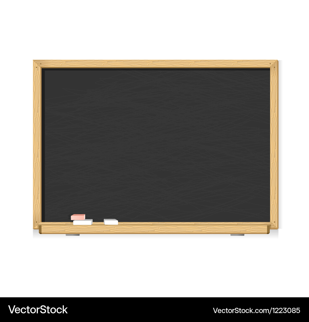 Rustic Wooden Chalkboard Vector Image