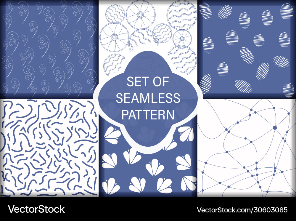 Set ornamental seamless patterns endless Set ornamental seamless patterns endless vector image