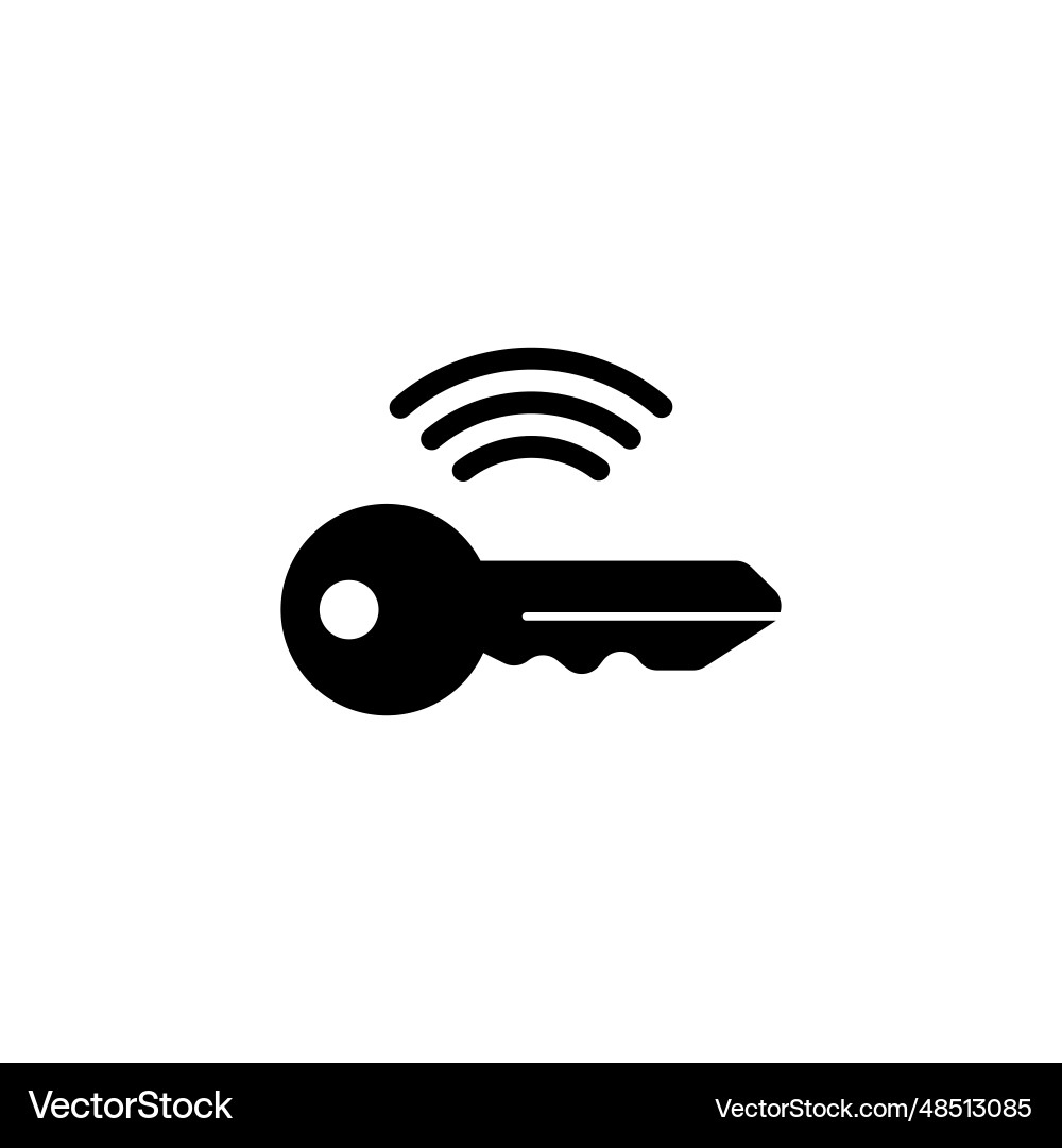 Smart crypto key wifi security flat icon – Royalty-Free Vector | VectorStock