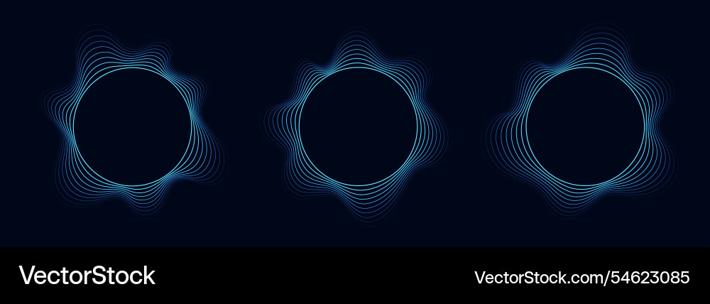 Soundwave Circular Pattern vector image