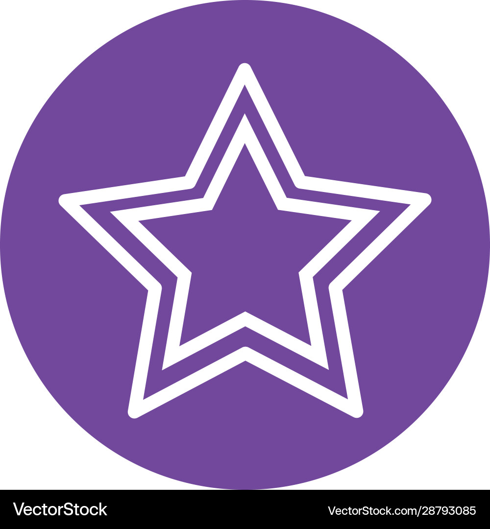 Star five pointed block style icon vector image