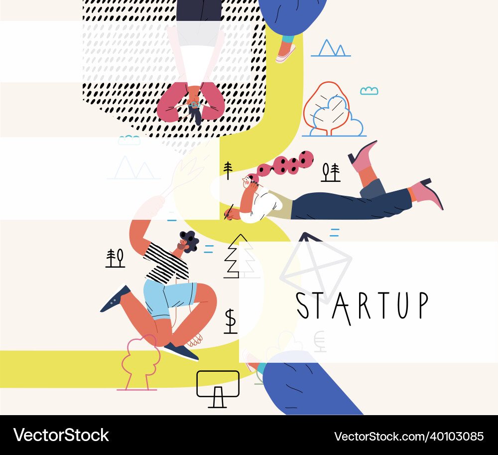 Startup concept of building new Startup concept of building new vector image