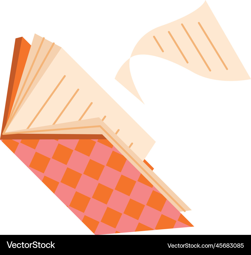 Text book open library Vector Image