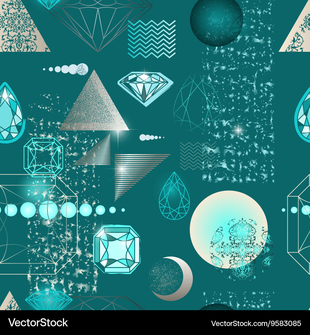 Trendy modern seamless pattern with abstract Vector Image