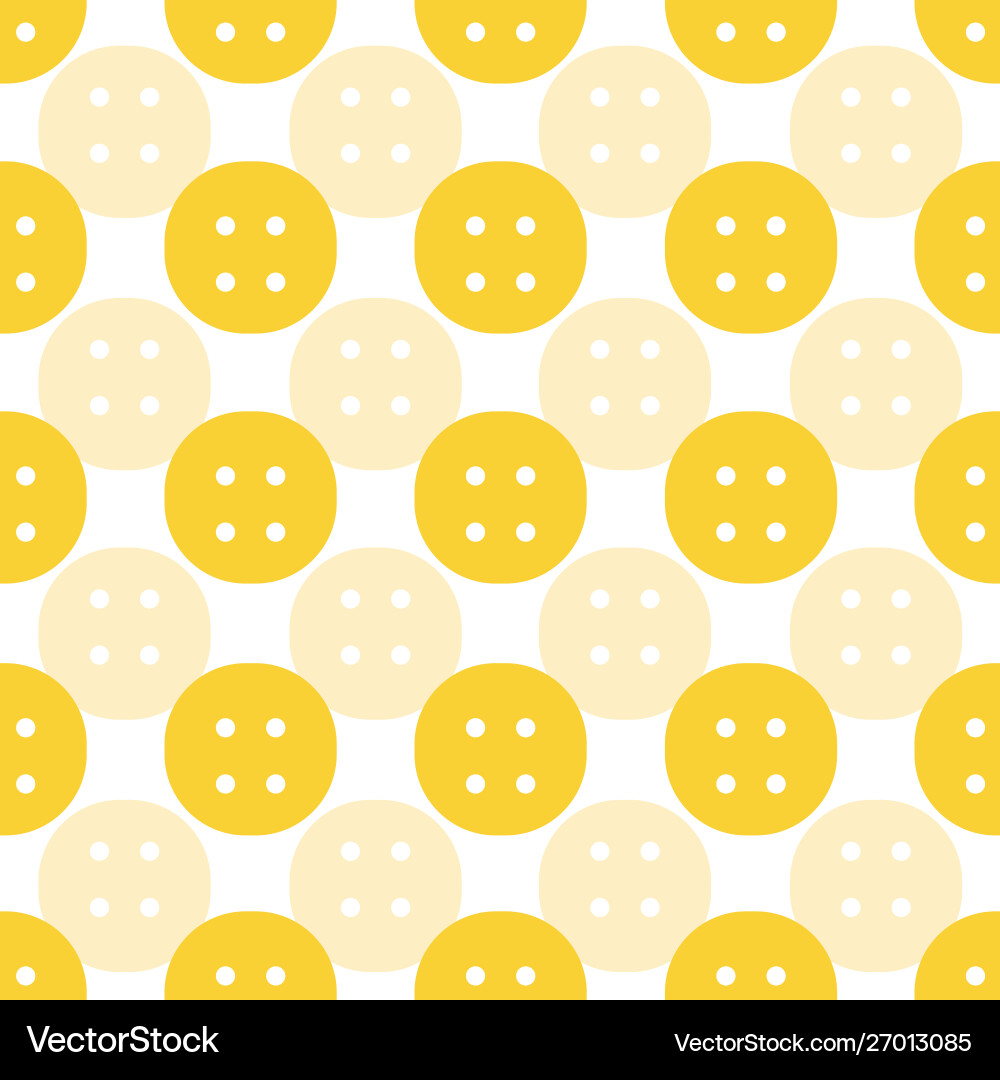 Yellow buttons repeat pattern seamless print Yellow buttons repeat pattern seamless print Vector Image