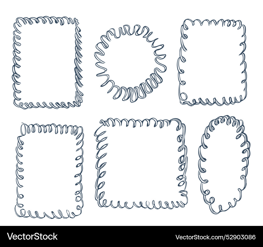 A set of simple design frames A set of simple design frames vector image