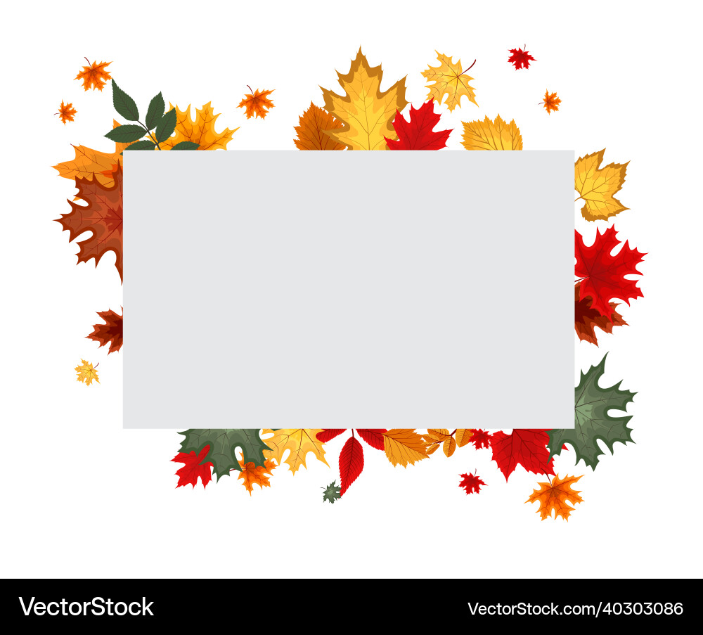 Abstract autumn background with falling vector image
