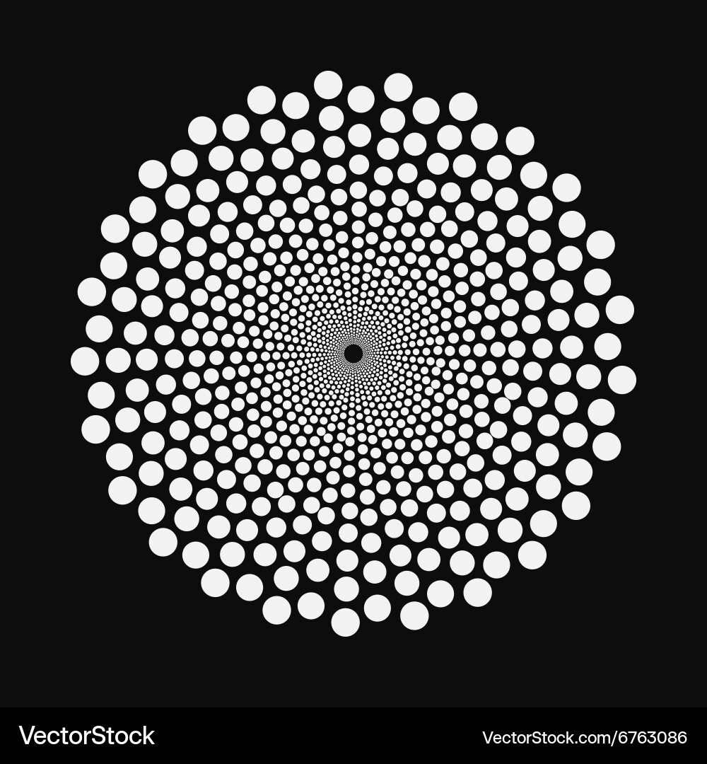 Abstract dotted shape design element Vector Image