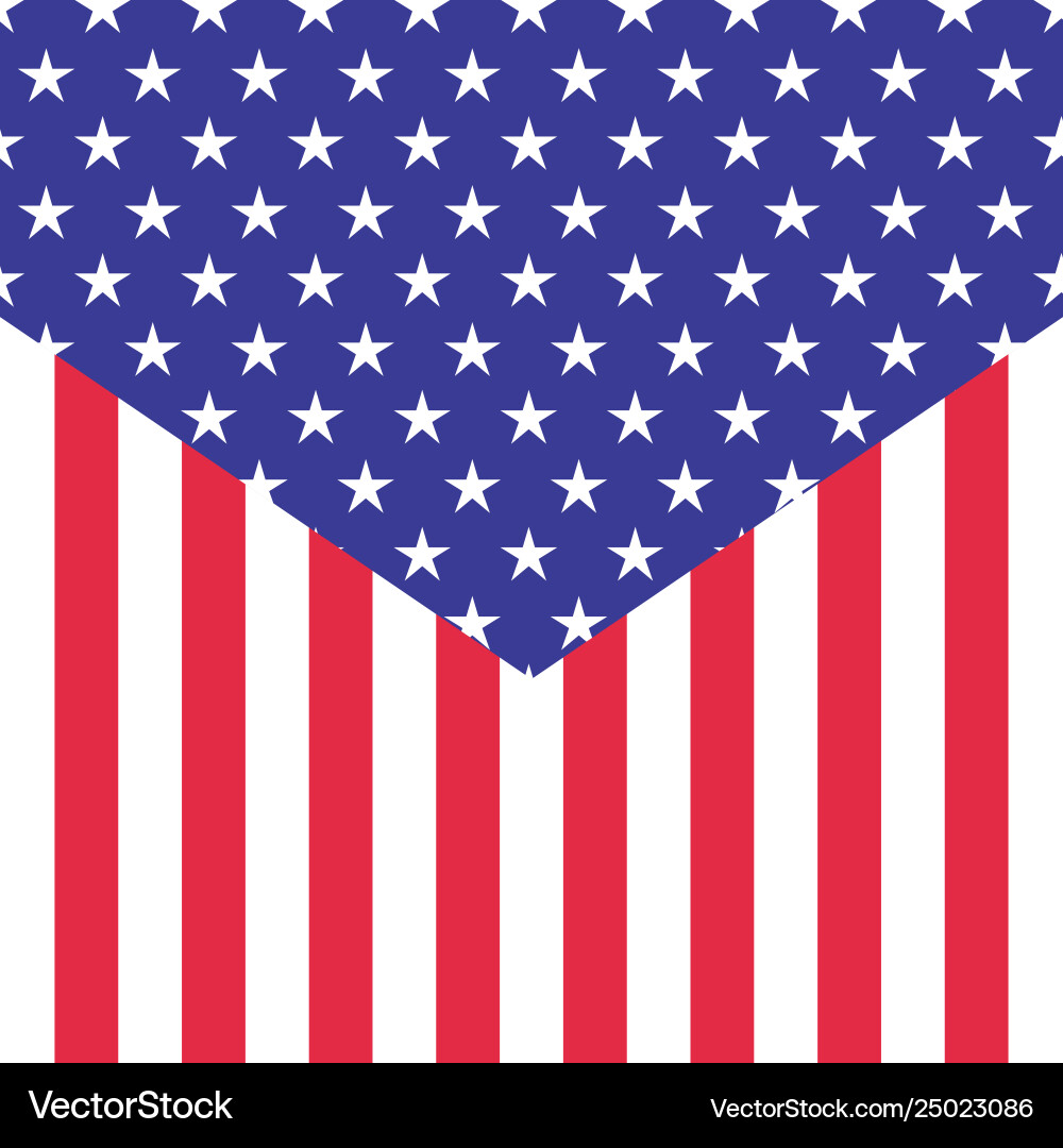 American flag pattern background isolated icon Vector Image