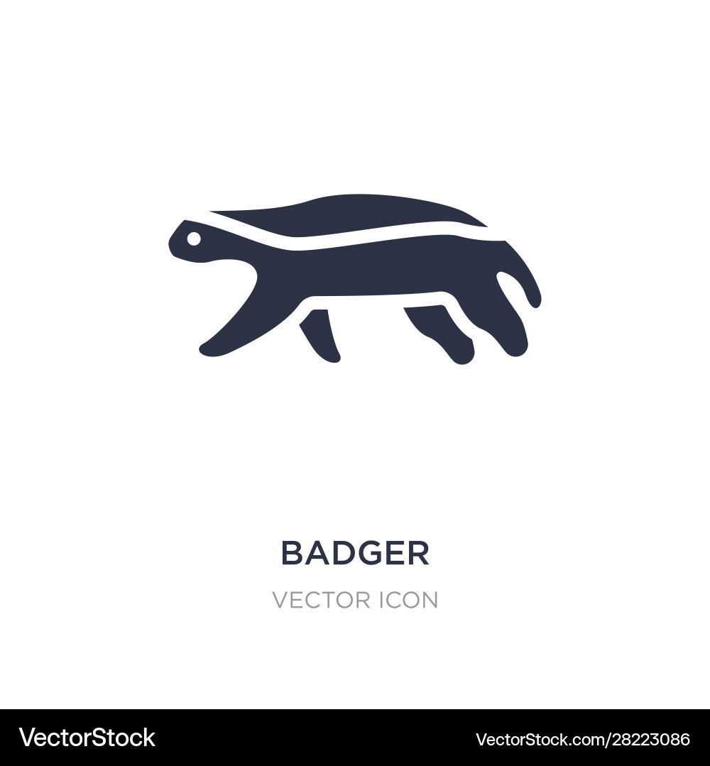 Badger icon on white background simple element vector image