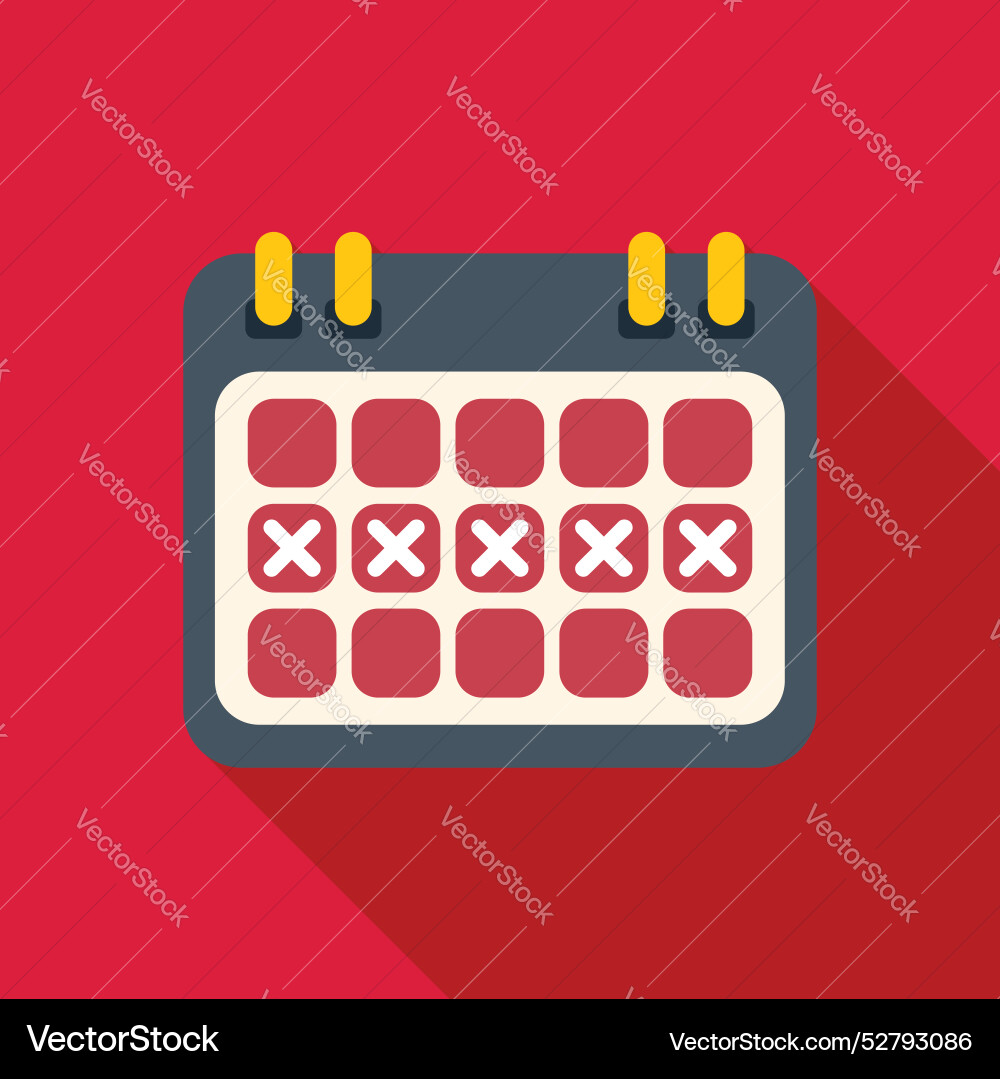 Calendar showing week of important dates Calendar showing week of important dates vector image