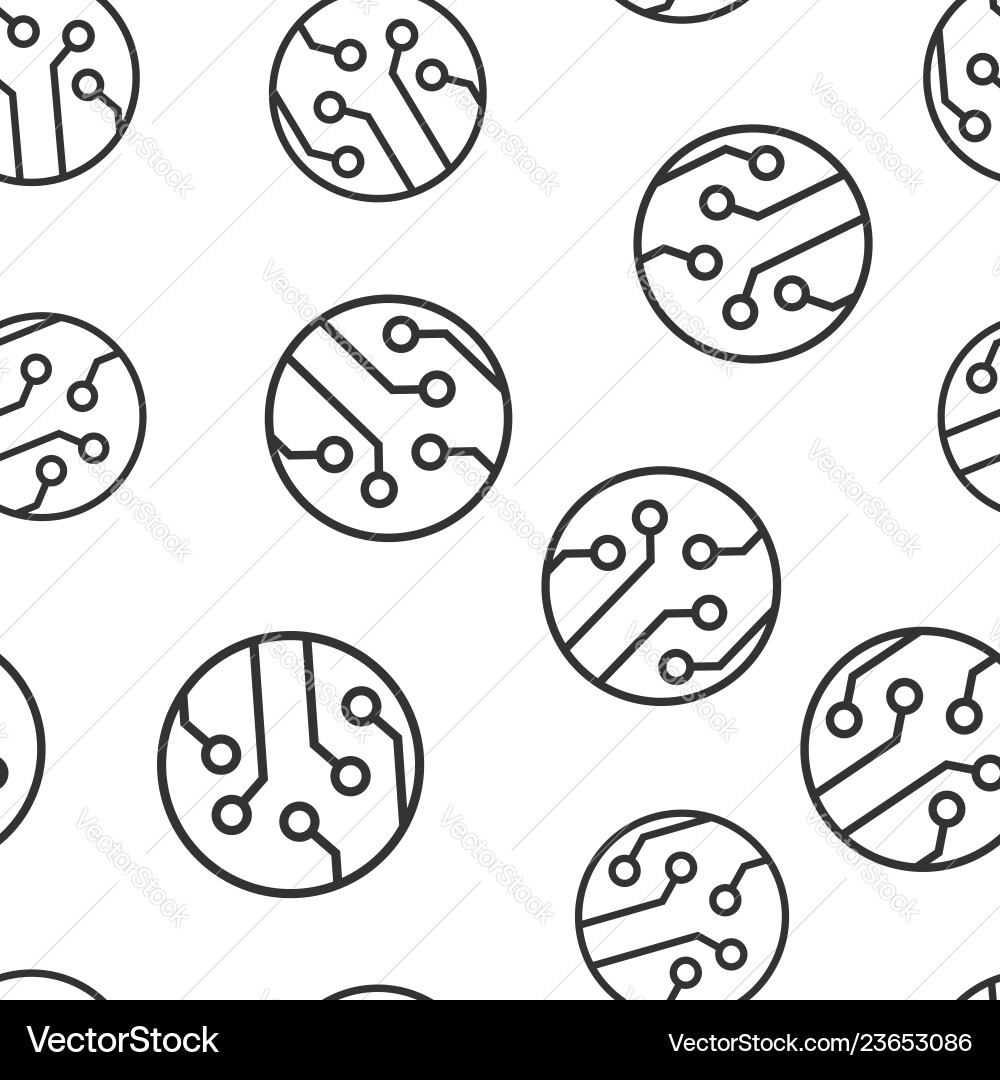 Circuit board icon seamless pattern background Circuit board icon seamless pattern background vector image