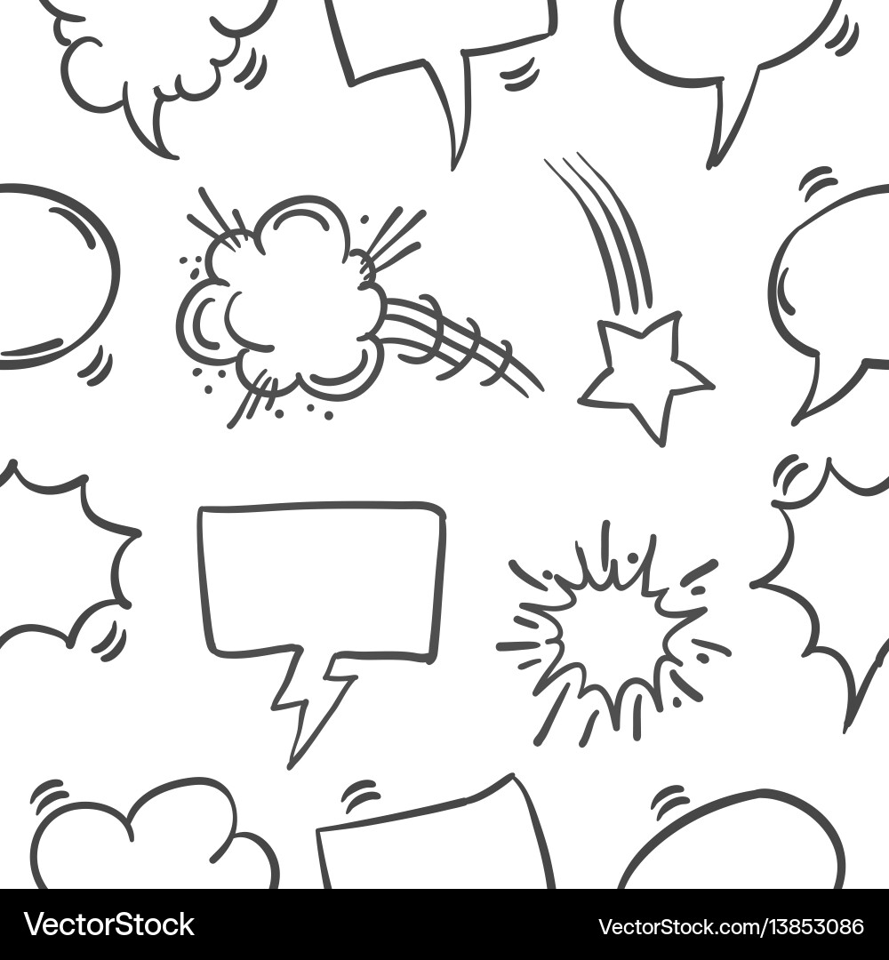 Collection stock of speech bubble pattern vector image