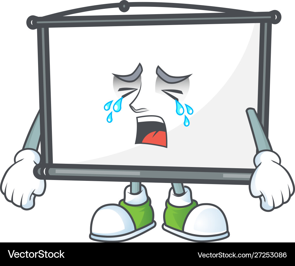Crying empty project screen for presentation vector image