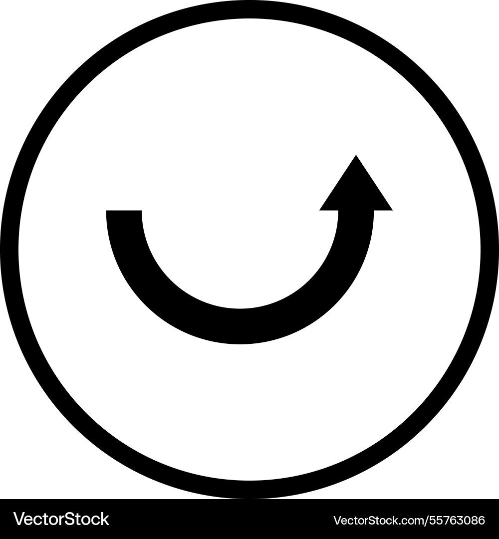 Curve arrow icon design vector image