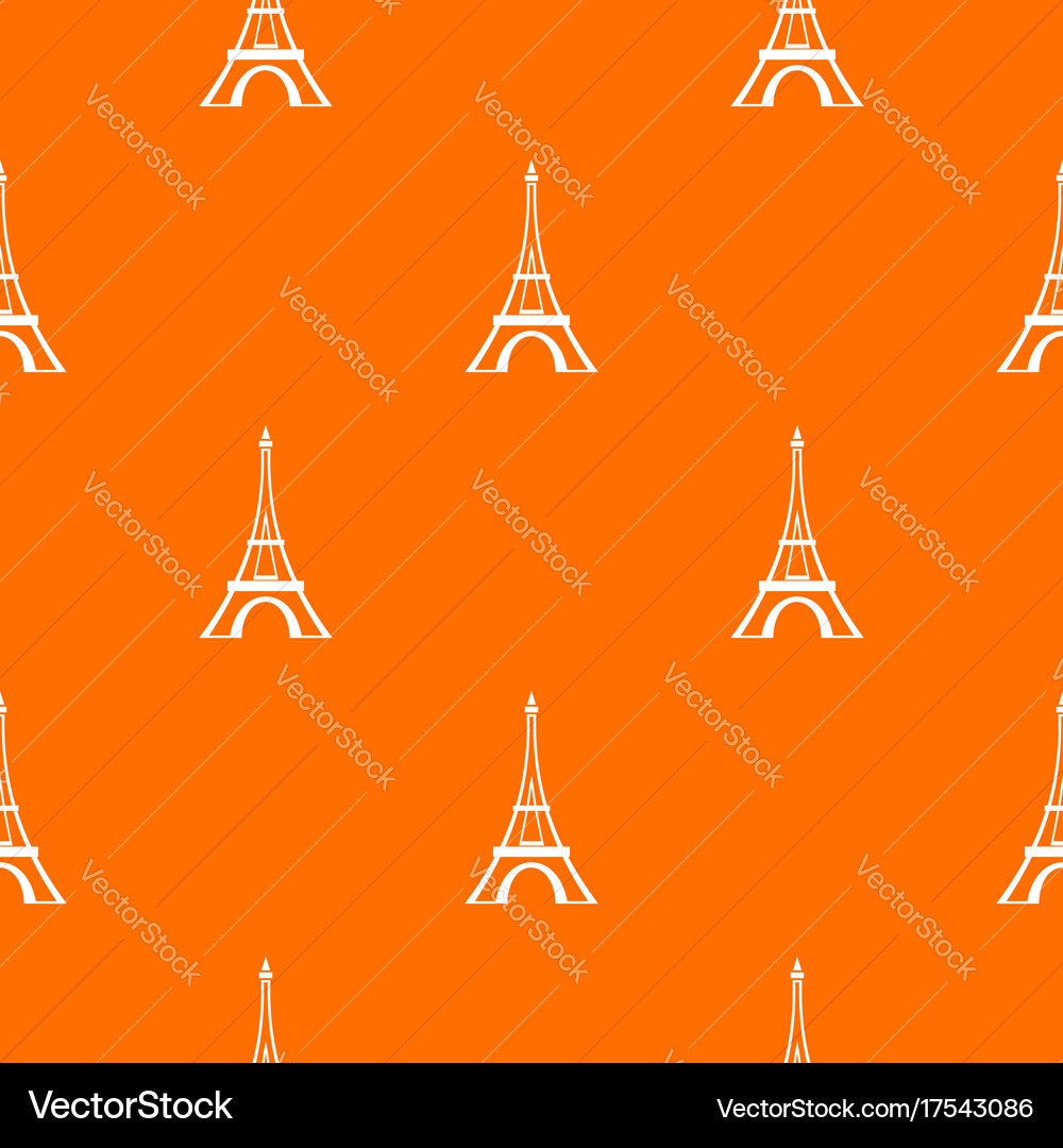 Eiffel tower pattern seamless vector image