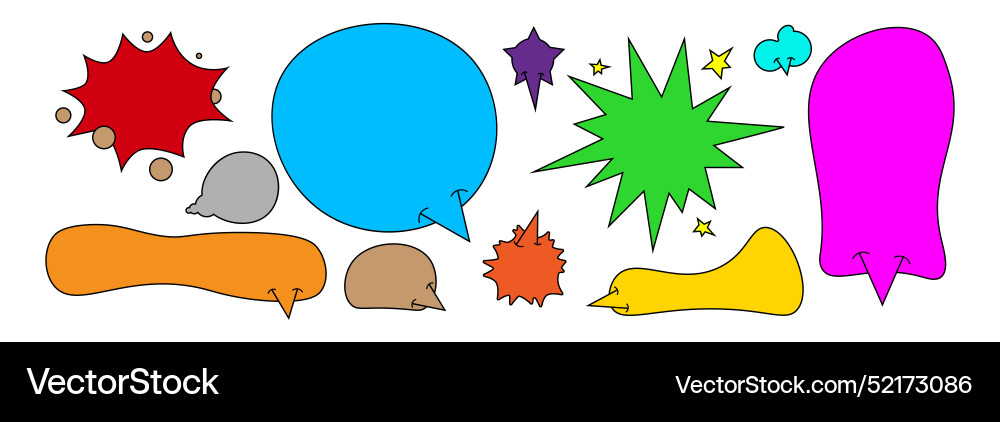 Empty colored bubbles for text Empty colored bubbles for text vector image
