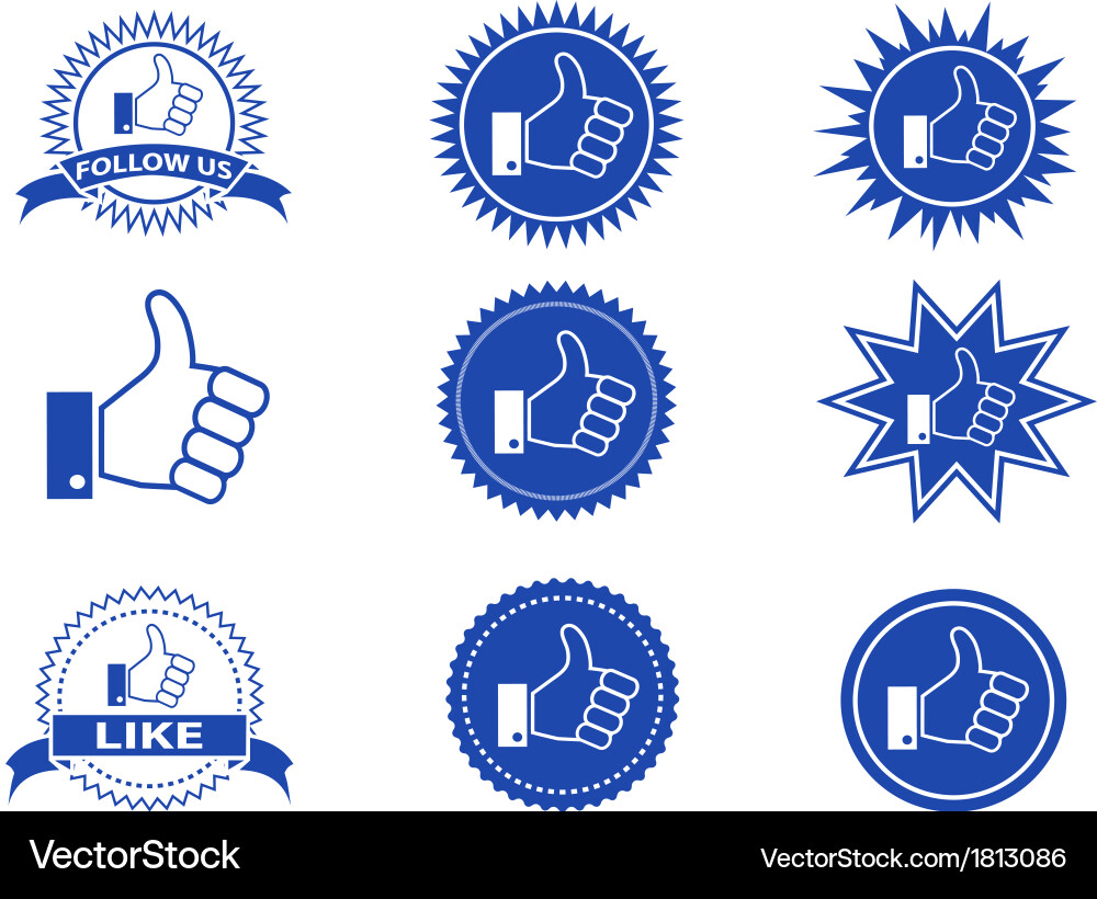 Facebook Like Buttons vector image