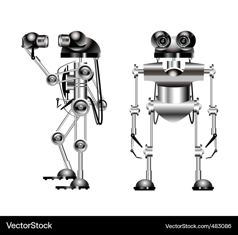 Futuristic Robot Illustration Vector Image