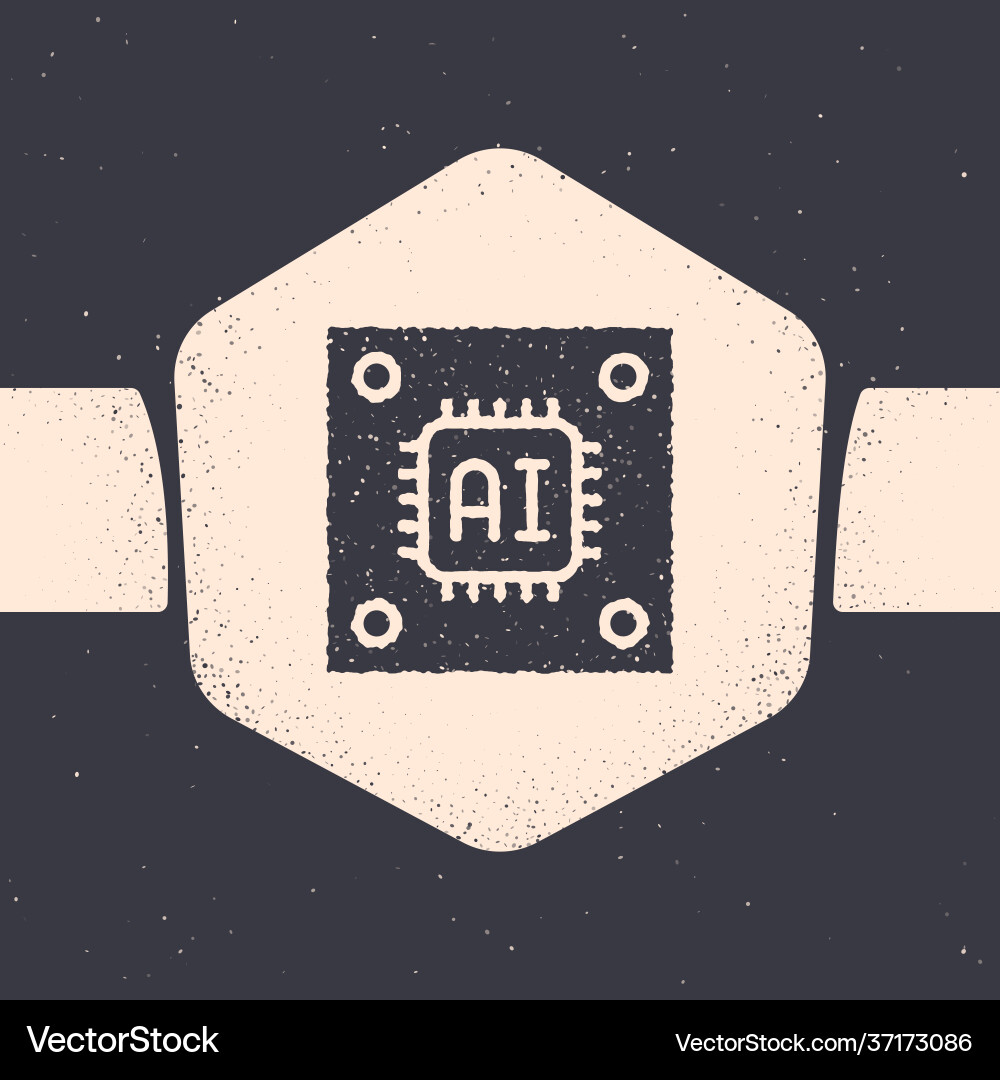 Grunge Computerprozessor mit Mikroschaltungen cpu Grunge Computerprozessor mit Mikroschaltungen cpu vektorbild