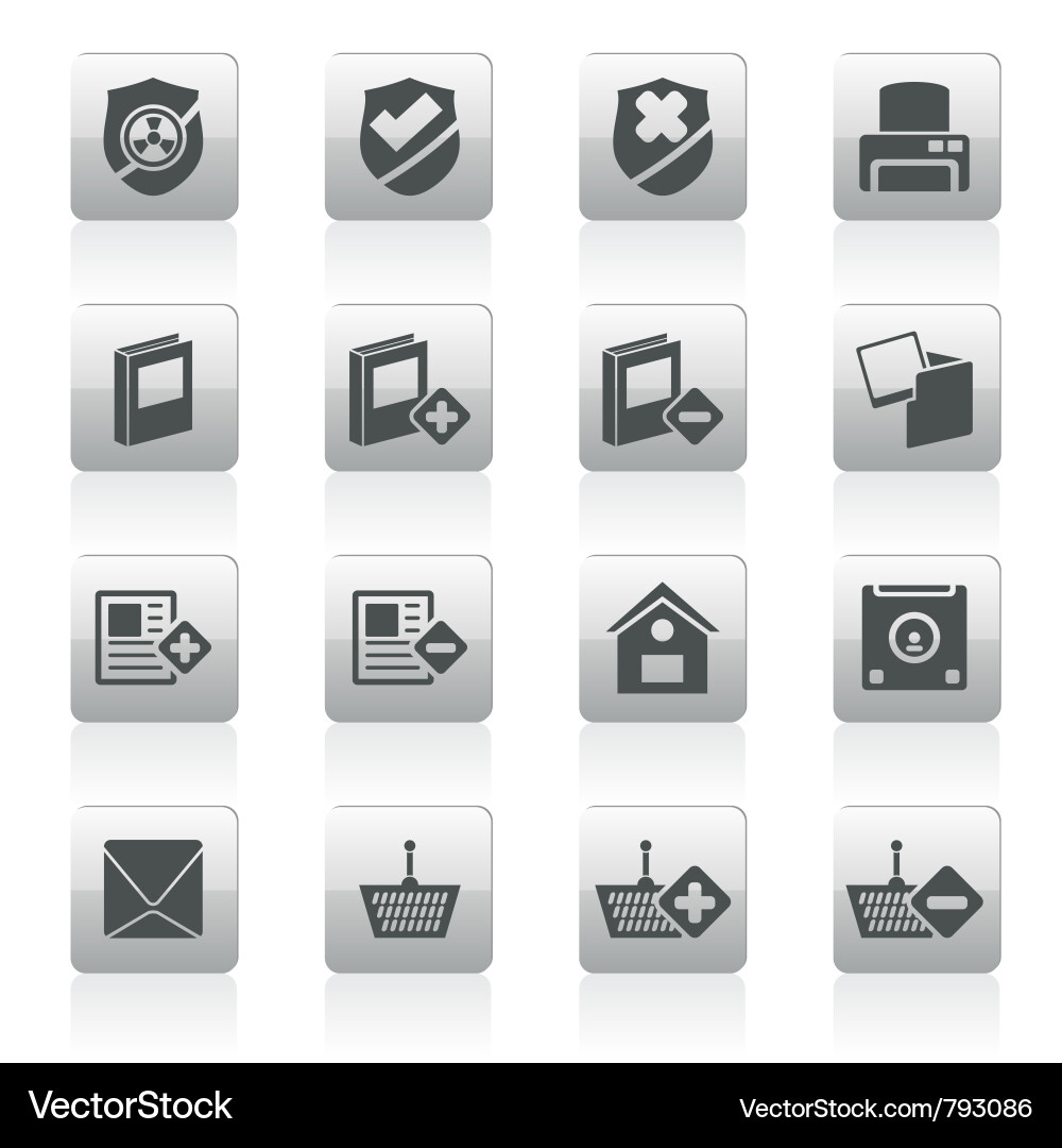 Internet and website buttons icons Vector Image