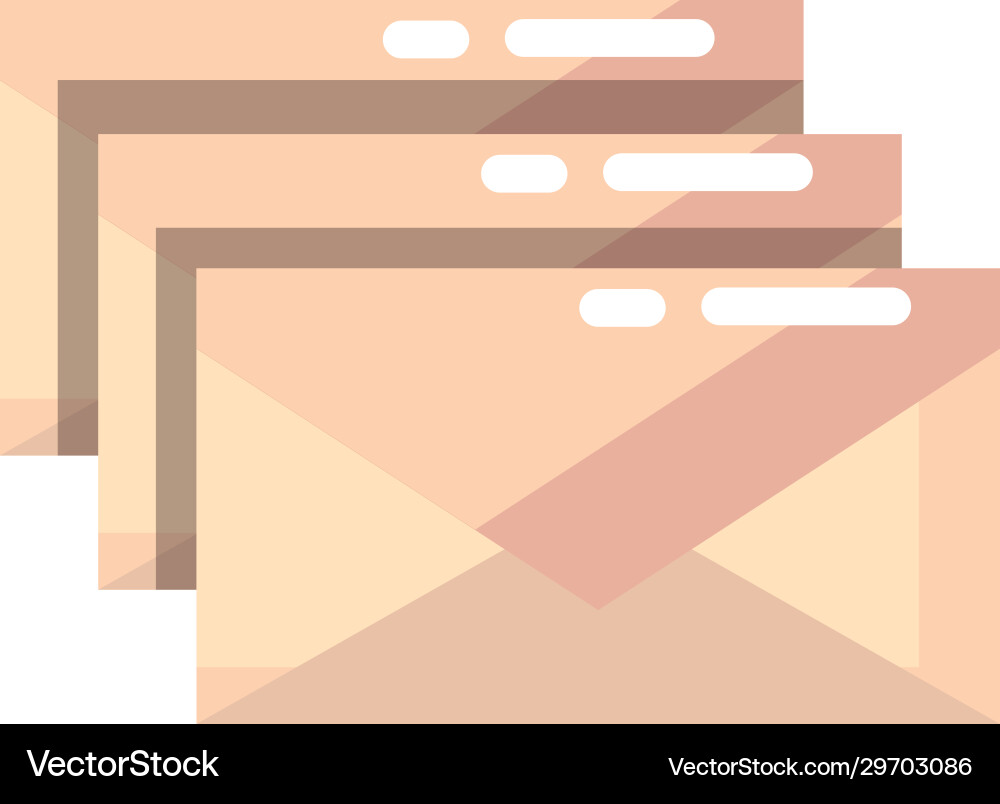 Isolated envelope message fill style icon Isolated envelope message fill style icon vector image